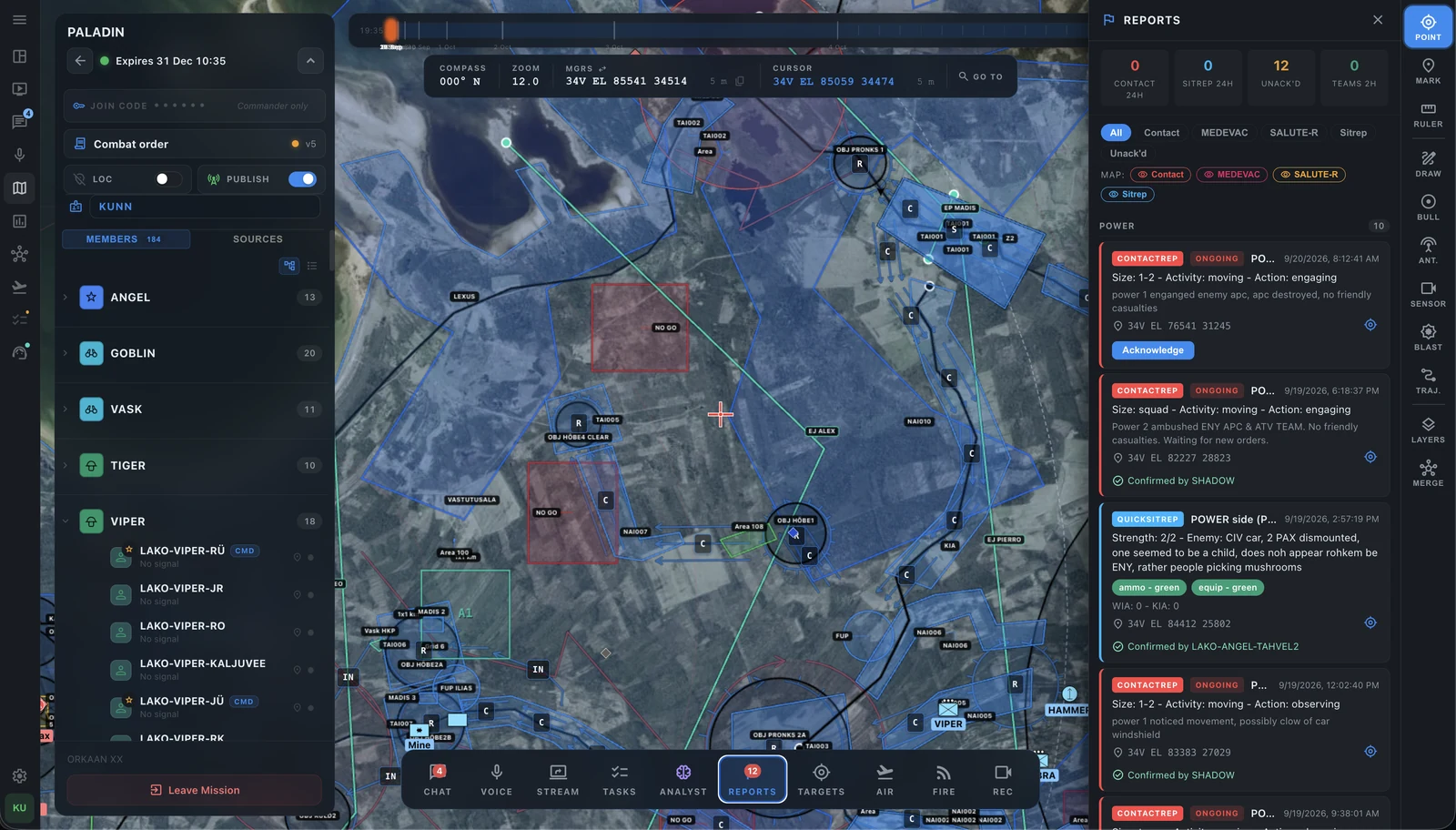 ESTAK Reporting interface